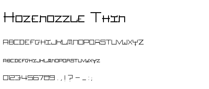 Hozenozzle Thin font
